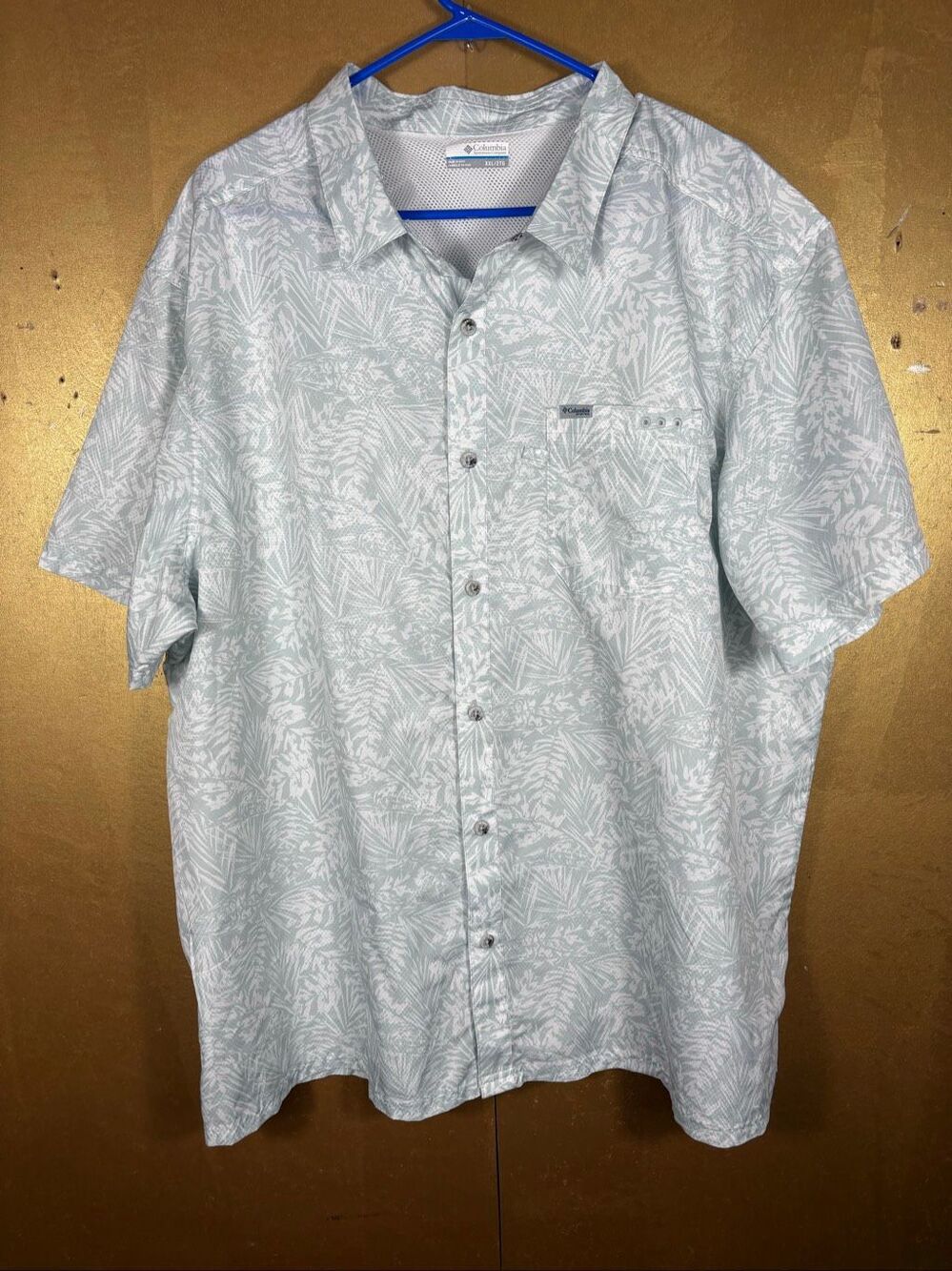 Columbia Mens PFG button down short sleeve shirt size XXL